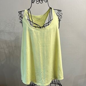 GAP Pale Yellow Scoop Neck Tank Top